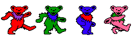 4 colorful bears - Click image to download.